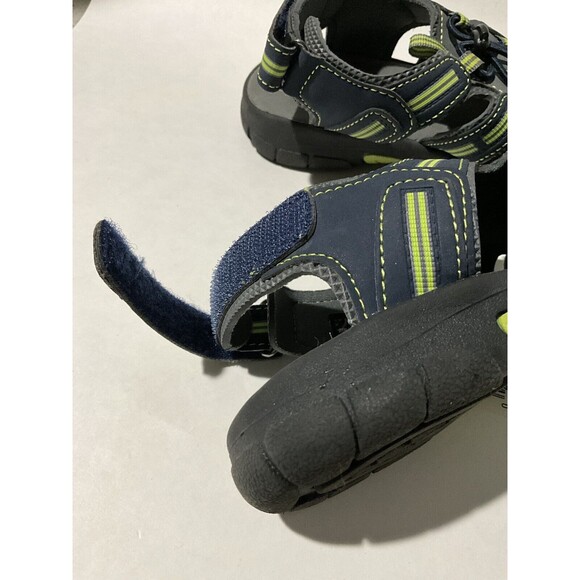 Khombu Sandals Kids Size 2 Gray Green Accents Dillon Breathable Closed Toe - Picture 9 of 11